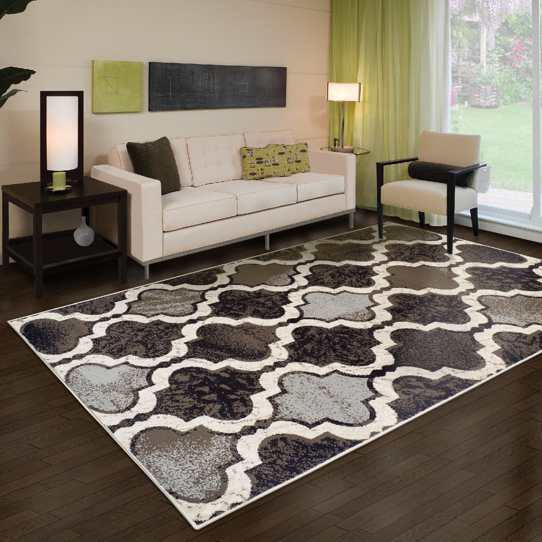 The Twillery Co. Calvin Brown/Grey Area Rug & Reviews Wayfair.ca